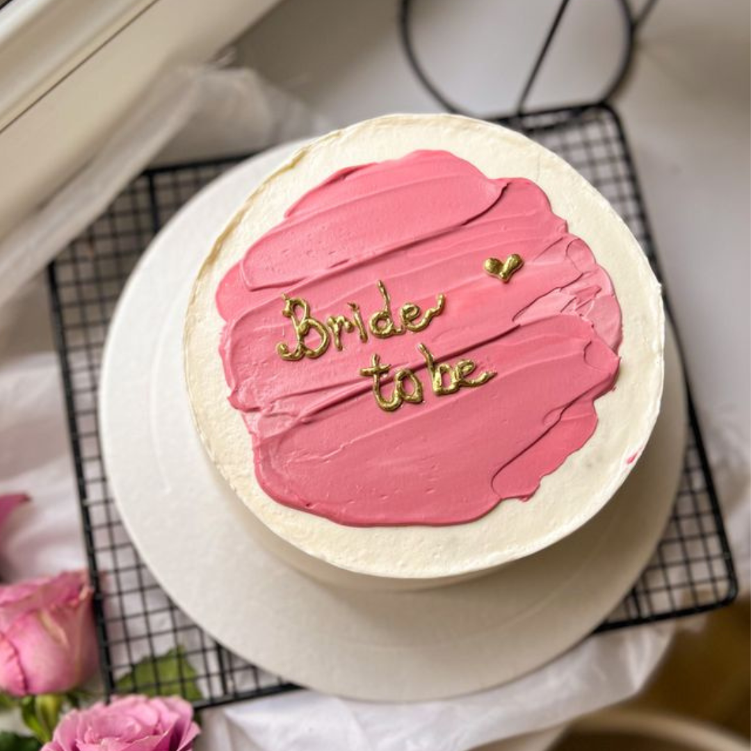 Bride To Be Cake  - Pink & White