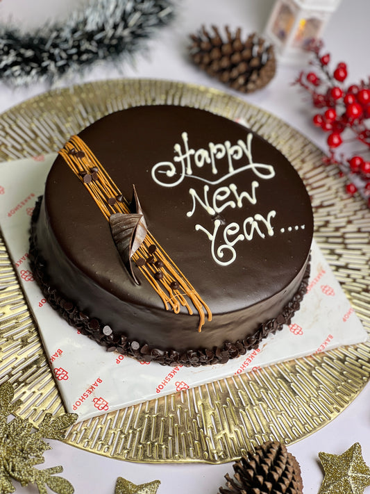 New Year Chocolate Gateau Cake