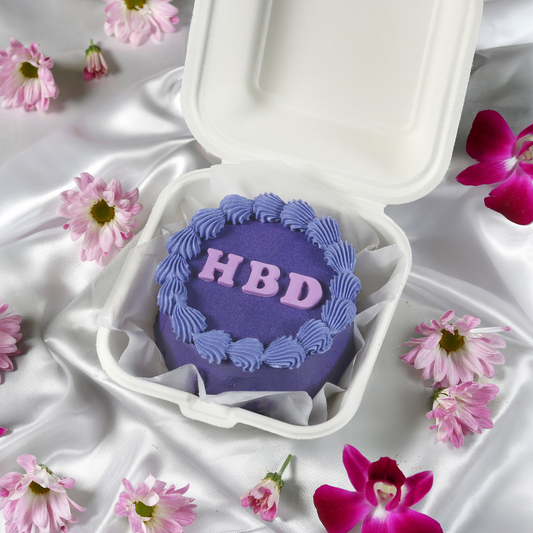 Birthday Bento Cake - Pastel Purple